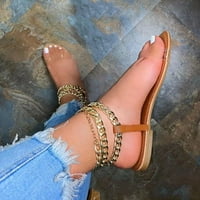 Komforne sandale za ženske kaiševe kaiševe čvrste cipele Brown 41