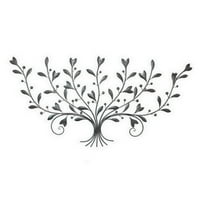 Plutus marke Pomičite se sa lišćem zidnih dekora u srebrnoj metalu