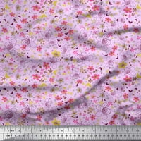 Listovi tkanine Soimoi poliestera, leptir i cvjetni cvjetni dekor tkaninski od tiskanog dvorišta široko