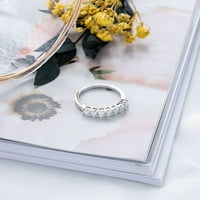 Moissitni vjenčani bend 18k bijeli pozlaćeni sterlijski srebrni vjenčani prstenovi 0,7ct d boja VVS