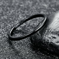 Tungsten prstenovi za unise crne slatke tanke vjenčane veze veličine 6-12