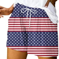 Dan nezavisnosti Ženske kratke hlače Ležerne atletske kratke hlače za žene Nacrtavanje sa džepovima