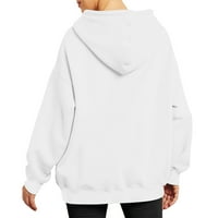 Leesechin Clearence Ženska osnovna pulover s dugim rukavima dukserica sa džepovima