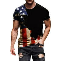 Muške majice Grafički muški ljetni modni casual okrugli vrat 3D digitalni tisak Dan za neovisnost majica