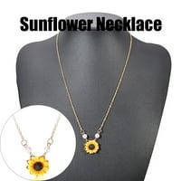 Viadha New Suncokretorni ogrlica od napušta biserne sweet suncokretove cvijeće klavikula lančani poklon