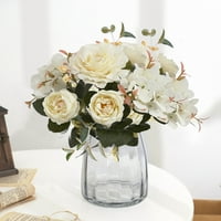 Xiuh Umjetna cvijeća kasna pravi svadbeni vjenčani bouquet kućni ukras Umjetno cvijeće božurno svileno