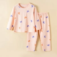 Comfort Girls 'Pijama setovi meko leptir otisci dugih rukava Kid za spavanje Top hlače setovi za bebe