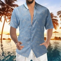 Muška majica Ležerne prilike ljetne slobodno vrijeme Plaža Kratki rukav Ispiši labavi bluzu ljetni vrhovi