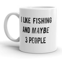 Kao i ribolov, a možda ljudi šalicu smiješne očeve, na otvorenom, na otvorenom kafić - 11oz