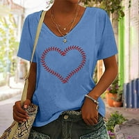 Žene ljetne vrhove kratkih rukava Bluze Regularne fit T majice Pulover Tees vrhovi grafički ispis T-majice