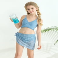 Djevojke 'Plaža Sport omotajte oko bikinija trodijelni kupaći kupaći kupaći komični odijelo sa suklom