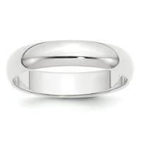Platinum obične klasične kupole vjenčani prsten veličine 6