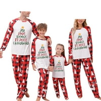 Porodica koja odgovara Božićne pidžame, baby rhoper slovo božićno jeleni ispis dugih rukava i plažene