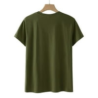 Bluze za žensku modnu vojsku Green žensko pismo slogana Sloganska marka za praćenje modnog mekanog okruglog