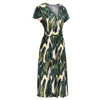 Maxi haljine za žene Ležerne prilike cvjetne labave džepne plaže Temperamentalna mini haljina