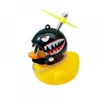 Gumena igračka igračka automobila ukrasi žutog patke ukras za nadzorne ploče col naočala patka sa kacigom