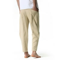 Loopsun Jeseni ušteda za muške hlače, muške pamučne posteljine labave pantalone muške lagane elastične
