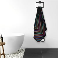 Ručnik za kupanje, višebojne linije uzorke u obliku ručnog ručnika za kupatilo koralj za kupaonicu,