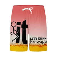 Muški pivski festivalski kratke hlače Ležerne prilike za crtanje Smiješne hlače na plaži elastične struke