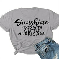 Fonwoon Sunshine Print Women Ljeto Plus majica veličine