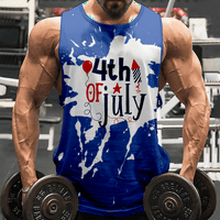 4. jula Tenk za muškarce Američka zastava SAD Zastava 4. srpnja Eagle Majice bez rukava mišića