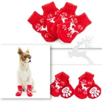 Čarape za kućne ljubimce Božićne serije uzorak protiv klizanja Dobra elastičnost crtani ljubimac pamučne