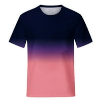 USMIXI majice za žene Ležerne prilike labave prozračne doprimirne tee vrhove Ljetni trendy Gradient
