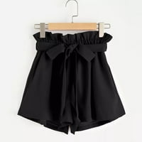 Kratke hlače za žene Ležerne prilike ljetne elastične nacrtaju udobne kratke hlače, crni XL