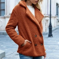 Zimski kaputDomene dame topla jakna Zimska solidna kaput prema dolje ovratnik Lambswoo odjeća