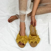 Ženska casual moda Suede Bowknot Flip nožni papuče Flat cipele za plažu Ženska papučica A