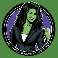 Muškarci She-Hulk: Advokat na pravu Hero Advokat Grafički tee Kelly Heather Veliki