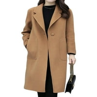 Prednjeg swalda Ženska kaput dugih rukava jednokrasna jakna na otvorenom tople kaputi za toplu kapute