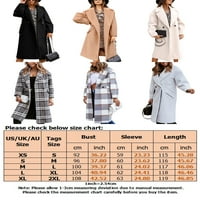 Žene duge plavljene majice jakne rever vintage vuneni kaputi zimski topli odjećni kućni odjel casual