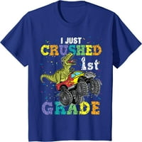 Djeca sam upravo srušila 1. razredu Dinosaur T-re monster kamion prva majica