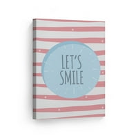Smile Art Design Hajde da se nasloni na platnu i bijelu pozadinu platnena dječja umjetnost dječja soba