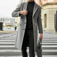 Eczipvz jakne za muškarce Muškarci Plus size Zimski kaput rever ovratnik dugih rukava podstavljena koža