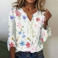 Bluza i majica u Rukoplovstvu i majica za žene modna tiskana labava majica Ženska bluza od tri četvrtine