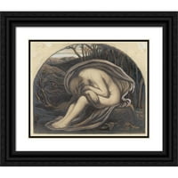 Elihu Vedder Black Ornate Wood Framed Double Matted Museum Art Print pod nazivom - Magdalene