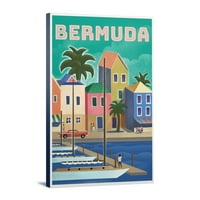 Bermuda, vodeni pristanište, litograf