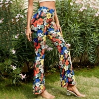 Dame Casual Sports Usredne cvjetne tiskane ženske moderne pantalone