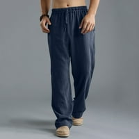 Pedort muške i velike muške ležerne hlače za jogger elastične struine casual hlače mornarice, xl