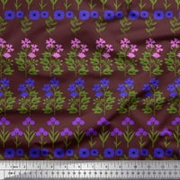 Soimoi poliester crepe tkanina od lišća i cvjetne isječke umjetničke tkanine otisci dvorišta široko