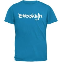 New York City Brooklyn Graffiti Sapphire Plava odrasla majica - mala