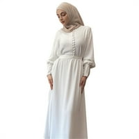 Ženska casual Solid haljina laterna rukava Abaya Arap Kaftan haljina Napomena Kupi jednu veličinu gore ili dvije veličine gore