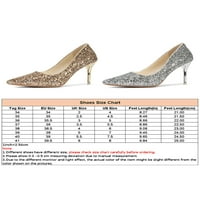 Crocowalk Ženske stiletto potpetice napetene prste pumpe visoke cipele za cipele s visokom petom dame