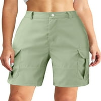 Haite Beach kratka za žene Dužina koljena Ljetne kratke hlače Srednji dizanje ravno hlače sa dnevnim