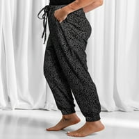 Acelitt ženske meke casual pantalone kravata elastična struka labave jogger hlače sa džepovima