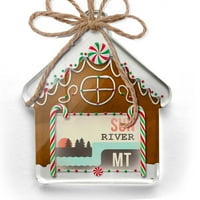 Ornament tiskan jednostrana rijeka Rivers Rivers River - Montana Christmas Neonblond