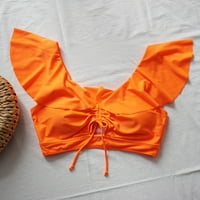 NSENDM ženski kupaći kostim Split Modni rufffle veliki bikini kupaći kostimi Tankenis Set Womens Siličina
