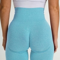 Yoga hlače hlače hipup pantalone fitnes čvrsto uklanjanje ženskih rasteza joga joga hlače svijetlo plava